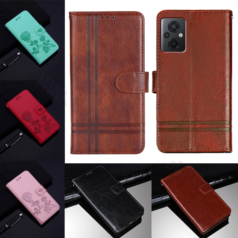 Protective Leather Case For Poco M5 Silicone Case Magnetic Flip Phone Cover For Estuches Xiaomi Poco M5S X5 Pro Funda Coque Etui