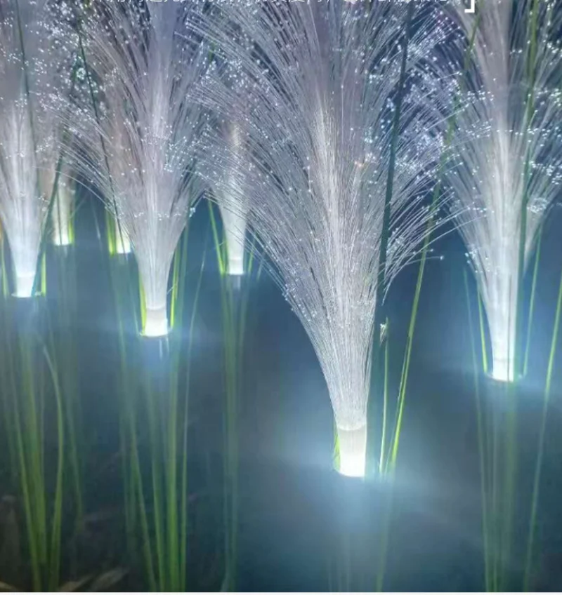 10PCS LED Fiber-Optic Reed Lamps for Outdoor Courtyard Landscape Garden Waterproof Decorative Illumination Lighting