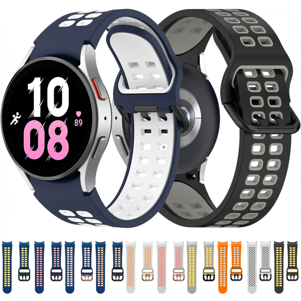 Silicone Strap for Samsung Galaxy Watch 4/5/6/7 44mm 40mm/Classic 47mm 43mm 46 42mm Bracelet Belt Samsung Watch 5 Pro 45mm Strap