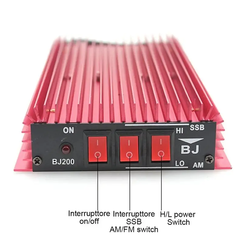 Y44A BJ-200 Mini CB Amplifier High Power Full Mode 3-30MHz SSB Unilateral Amplifier 12-14V Switching Power Supply 100W