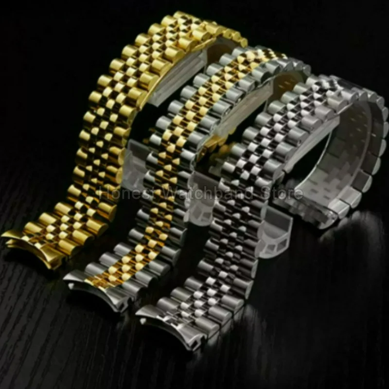 Delicate Solid Link Watch Bracelet for Rolex Oyster Perpetual Datejust Premium Solid Steel Watchband 20 21mm Zero Gap Curved Lug