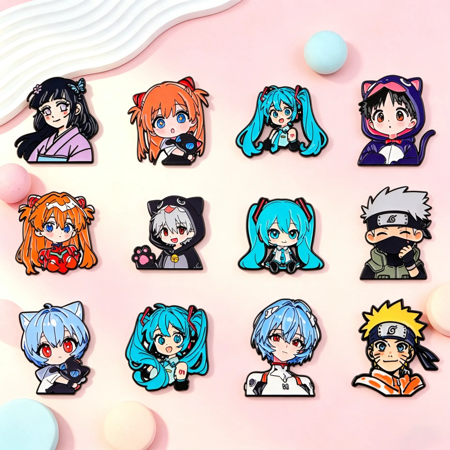 Broches et badges en émail mignons pour garçons et filles, figurines d'anime, pour sacs à dos, vestes, chapeaux, collection de fans, cadeaux, accessoires de cosplay