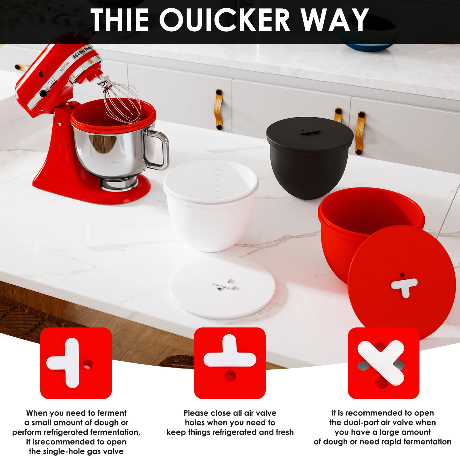 

Silicone Bowl Liners for Kitchen Aid Mixer Fits KSM150 and Tilt Head 5 Quart Models Safe for Fridge and Microwave