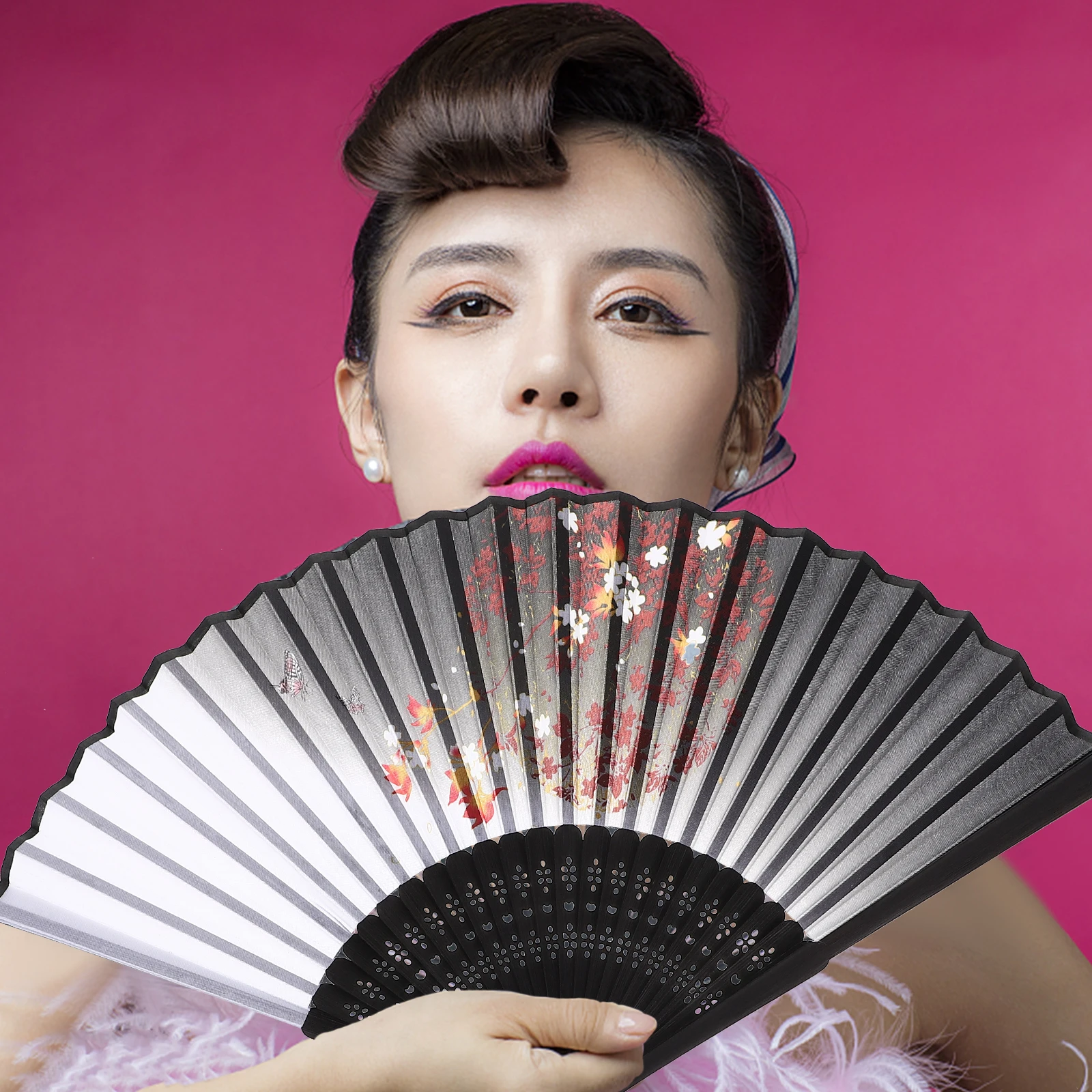 

3pcs Dance Handheld Foldable Bamboo Bamboo Folding Vintage Style Summer Travel Photography Props Decorative Fans