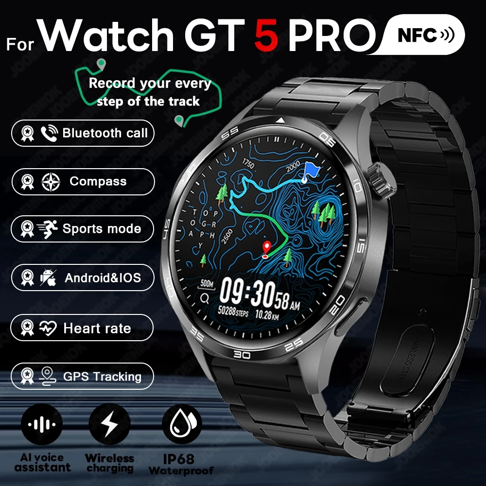 2024 New For Huawei WATCH GT 5 Pro SmartWatch Men Multi-Function NFC Smart Watch Sports Health Assistant Bluetooth Talking Watch