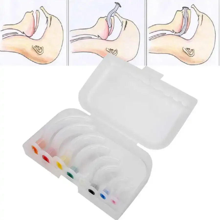 8Pcs disposable mixed airway first aid tube Oral airway is used to assist oropharyngeal inhalation patients in first aid