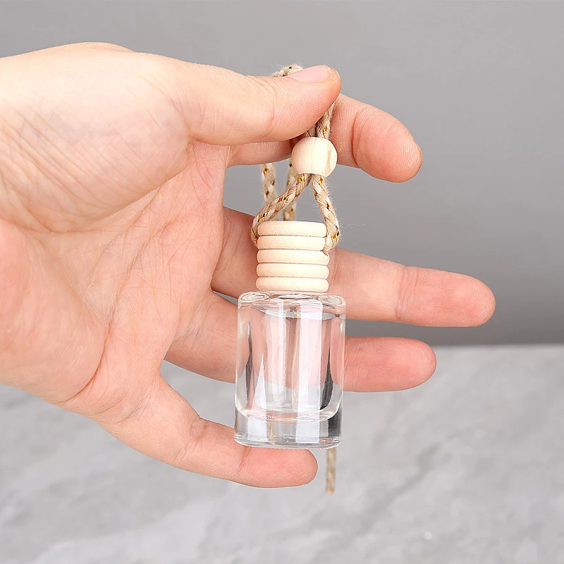 5/8/10ML Car Hanging Glass Bottle Air Freshener Empty Bottle Aromatherapy Pendant Diffuser Car Decoration Aromatherapy Ornament