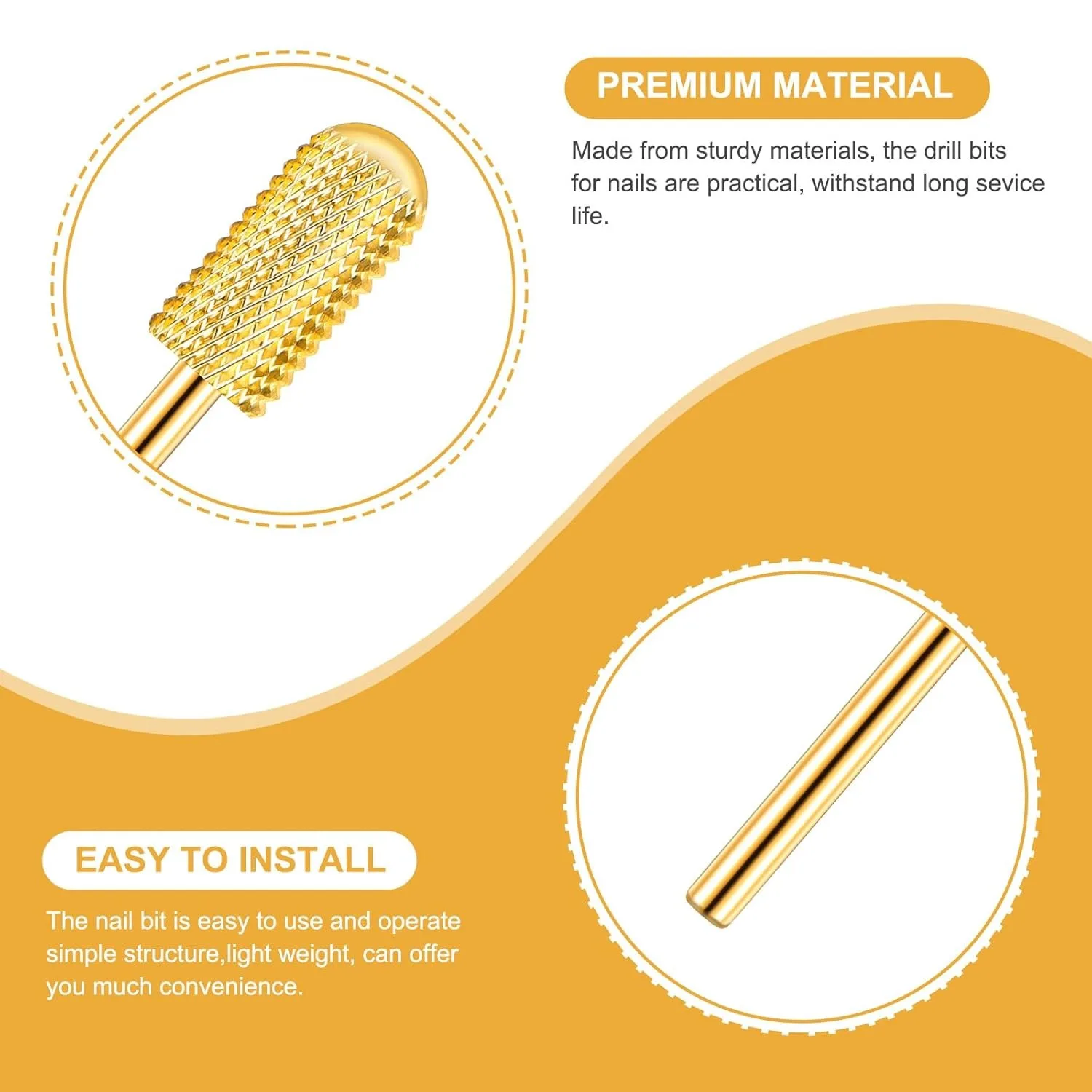 1 PC Tungsten Steel Nail Drill Bit, Professional Nail File, Ideal for Removing Acrylic Gel, Nail Tool Accessory view 2