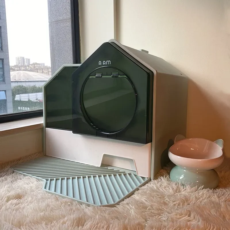 New Design Villa Type Fully Enclosed Sand Leak-proof Drawer Type Cat Litter Box Toilet With Cat Litter Mat