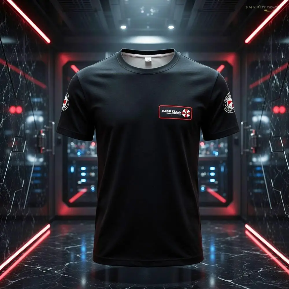 Umbrella Corporation Iconic Logo Slogan Printed T-Shirt Summer Breathable Short-Sleeve Top Gamer Outdoor Casual Fashion Tee