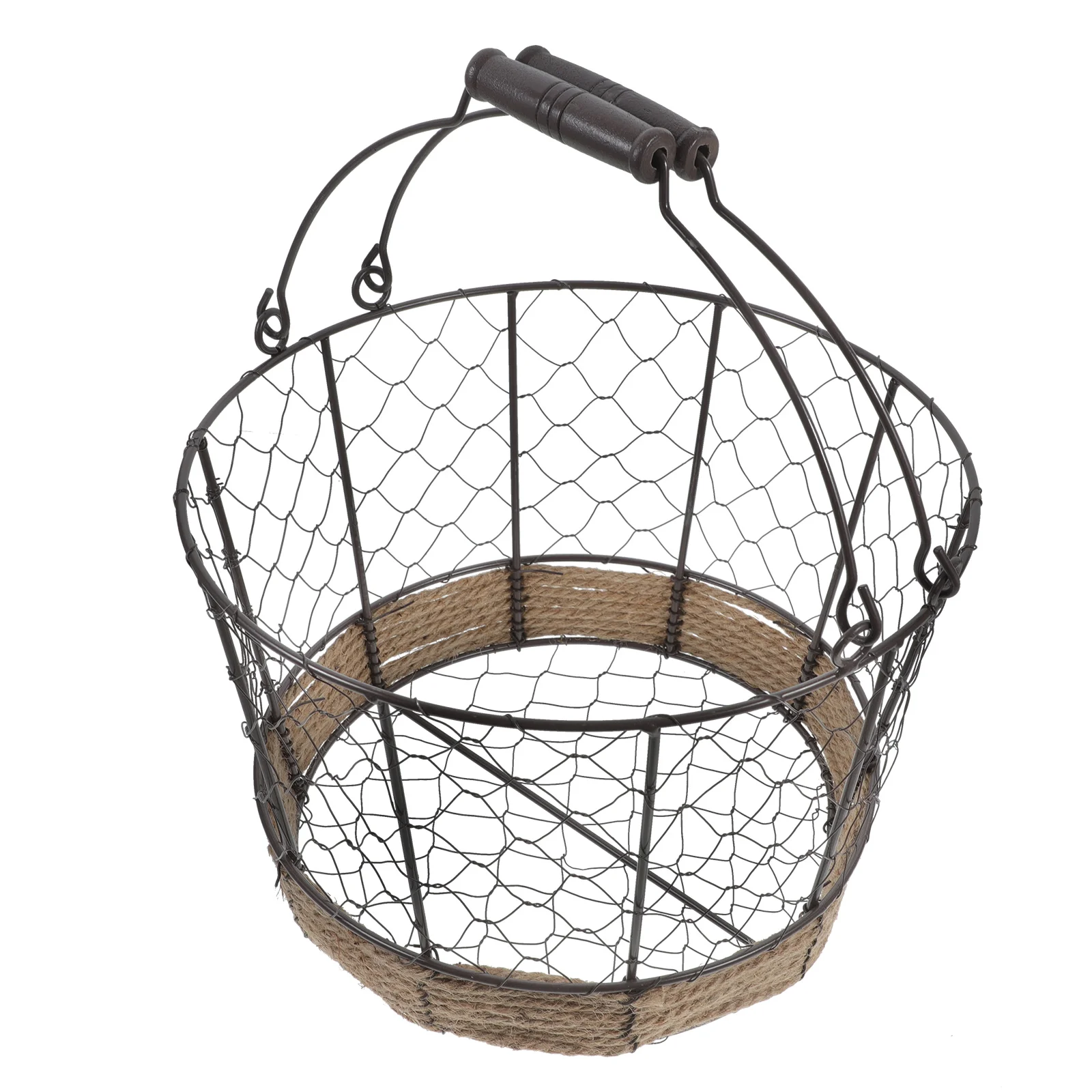 

1pcs Iron Wire Woven Storage Basket Retro Metal Decorative Bread Holder Desk Organizer Fruit Vegetable Container