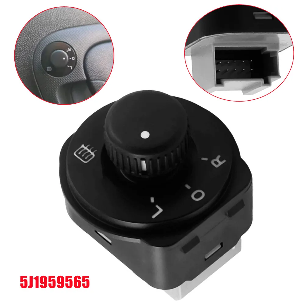 

For Skoda Fabia II III Rapid Combi Roomster 2006-2019 Car Rearview Mirror Control Adjustment Switch Accessories 5J1959565