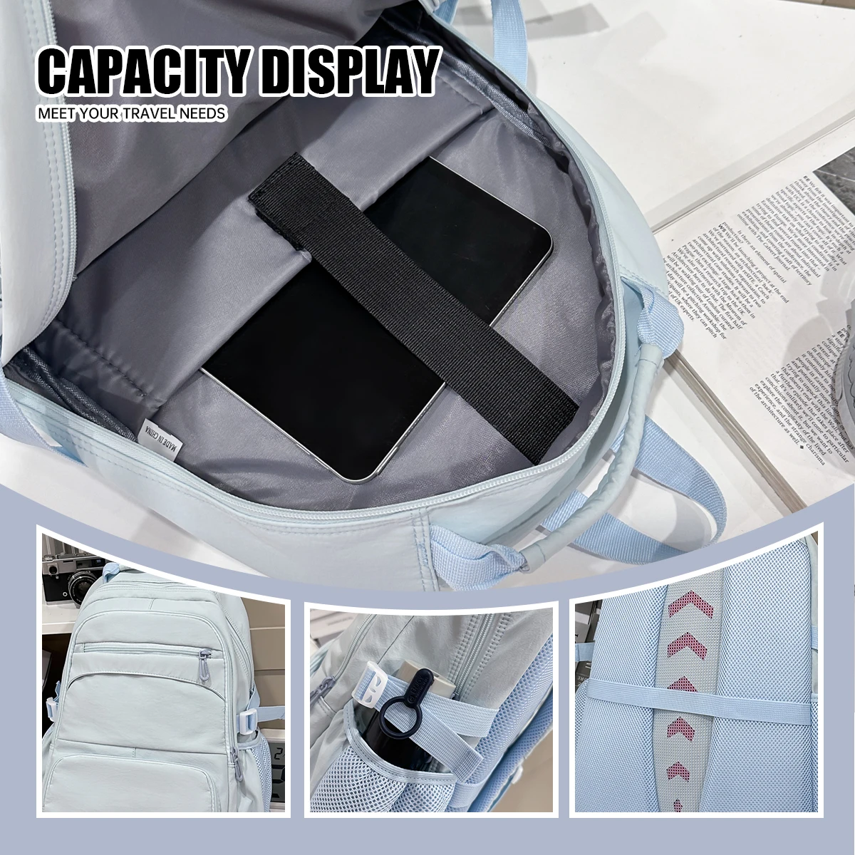 Mochilas escolares para estudiantes de primaria para niños de tres a seis grados, gran capacidad, estudiantes de secundaria, estudiantes de secundaria, mochilas de nuevo estilo 2025 para mujeres