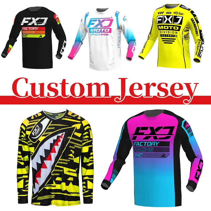 XXXL Motocross Jersey Custom Design Adult XXXXL Plus Size Racing Name Number Man Woman Youth Cycling Quick-Dry Pink Blue Black