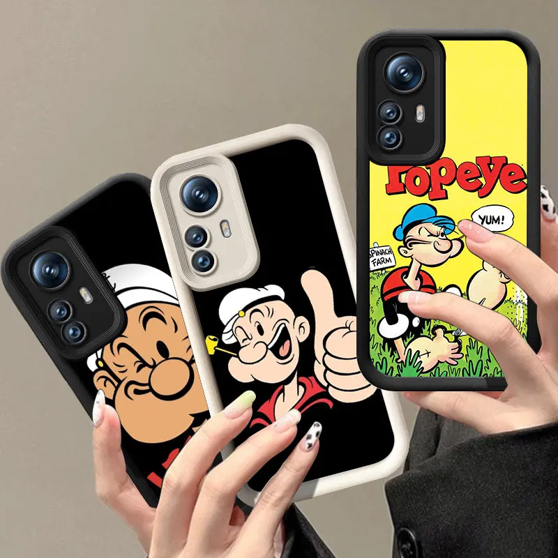 Cute Cartoon P-Popeyes Sky Eye Stairs Soft Silicone Phone Case For Redmi Note 10 11 11S 12 13 Pro Plus 4G 11T 5G 9S 10S 12S