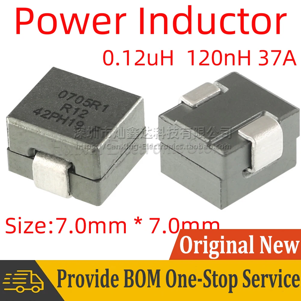 

5pcs FP0705R1-R12-R SMD SMT Moulded Power Inductor High Frequency Surface Mount Inductance 0.12uH 120nH 37A High Current Filter
