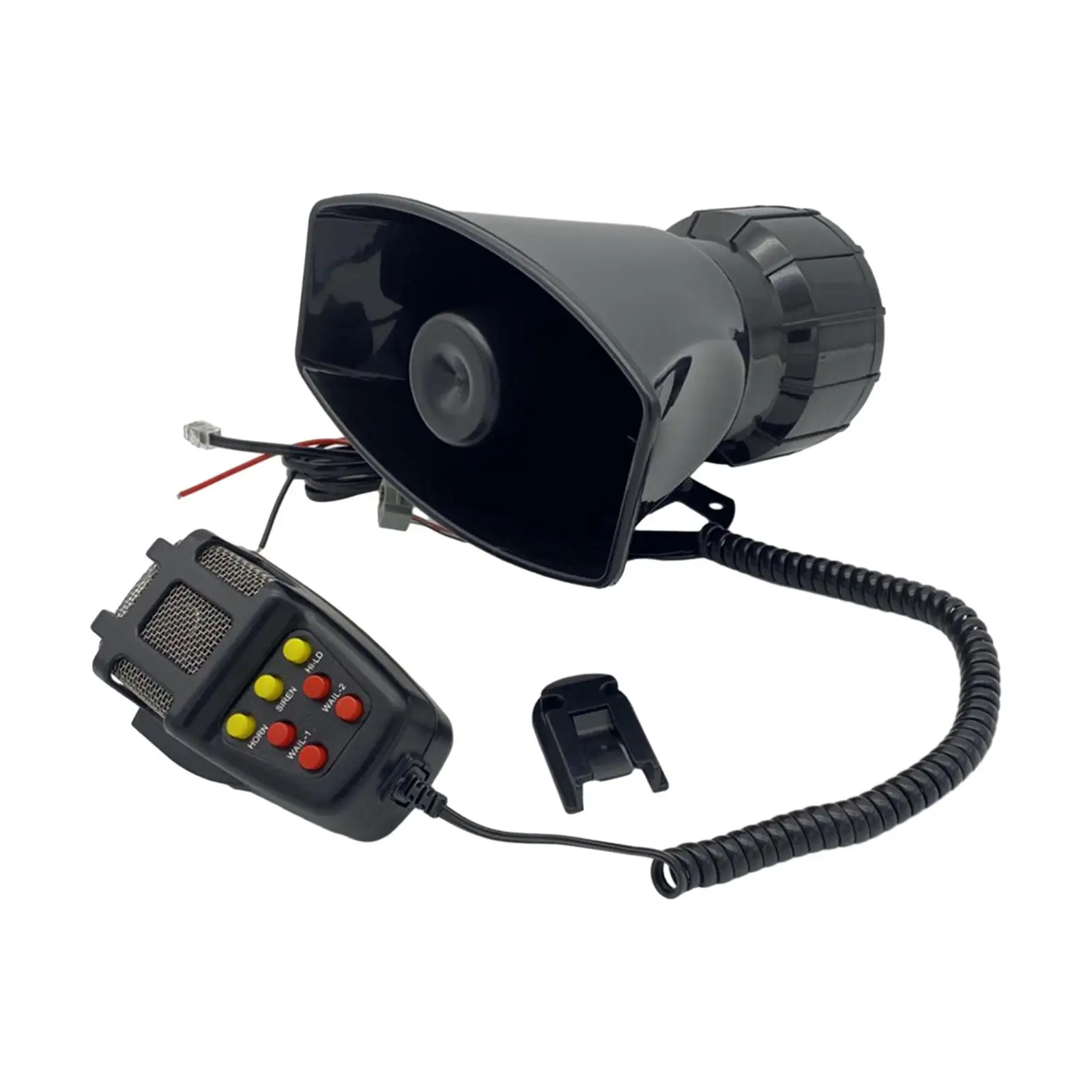 

Car audio system, microphone, PA speaker, 7 sounds for truck and boat