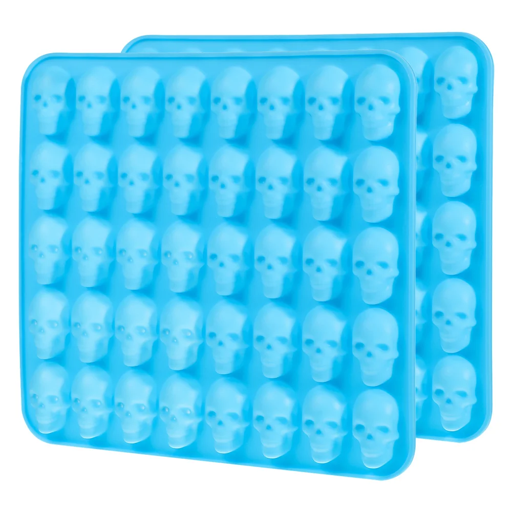 

2Pcs Halloween Silicone Molds Nonstick Baking Cookie Chocolate Jelly Ice Cube Trays Versatile Mold