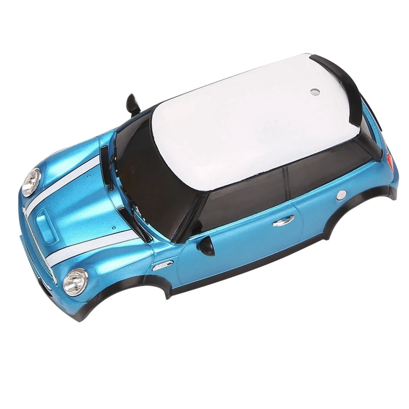 Carcasa de coche de carreras con Control remoto, carcasa de plástico ABS Multicolor, modelo de MINICOOPER A, 1:28, IW04M