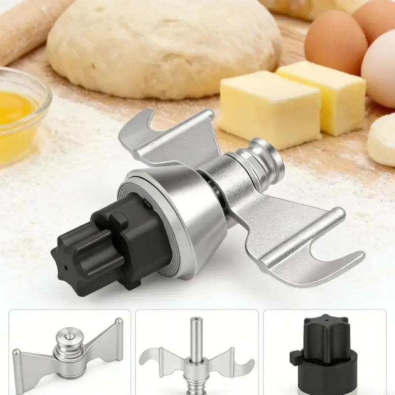   Professional Dough Blenders Attachment Fast Mixing Permanent Mixing Blade Metal Texture for Bread Pastry and Cake Batter