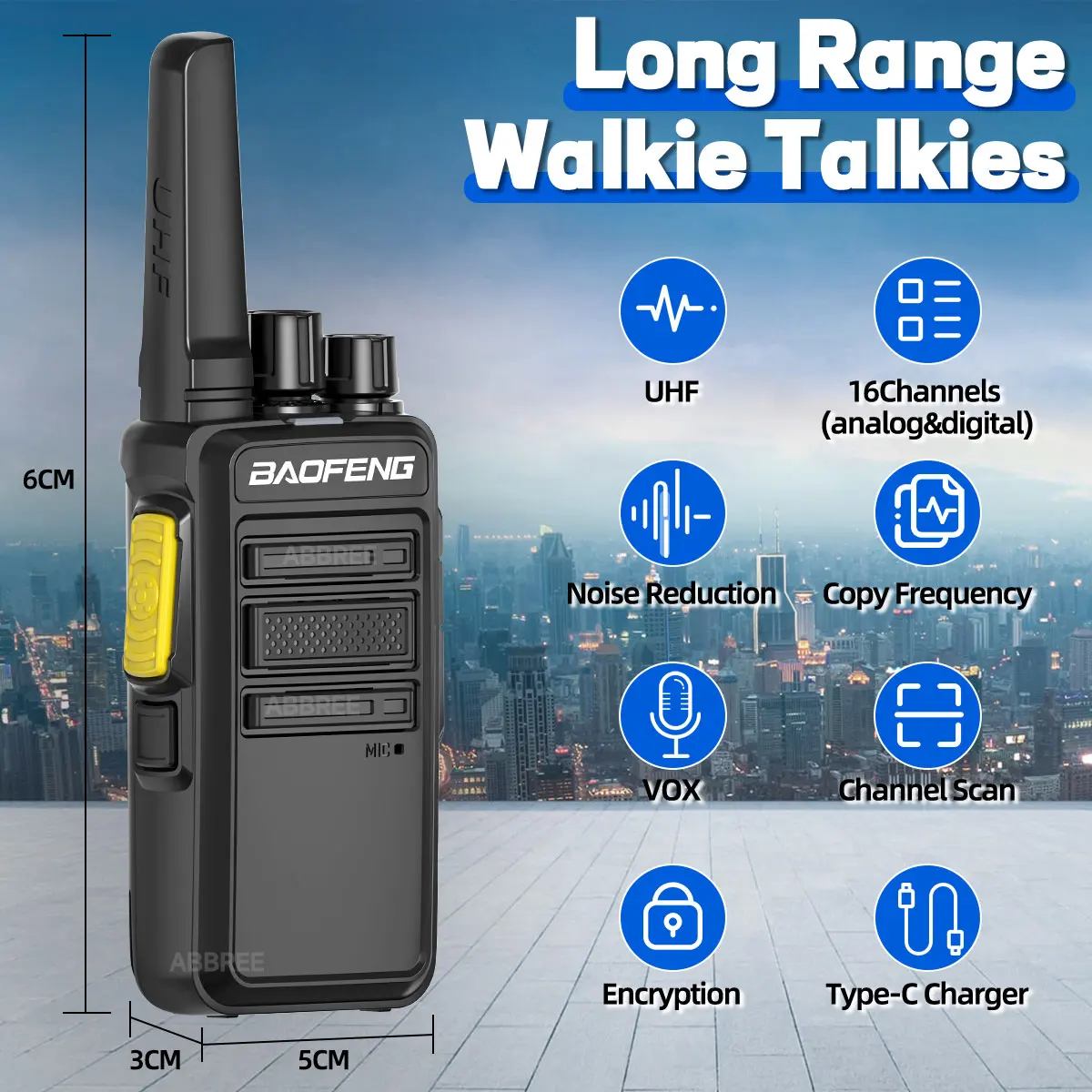 Baofeng BF-V12D GMSK Digital Walkie Talkie UHF Encrypted Call Noice Reduction HD Radio Wireless Copy Frequency Two Way Ham Radio image 2