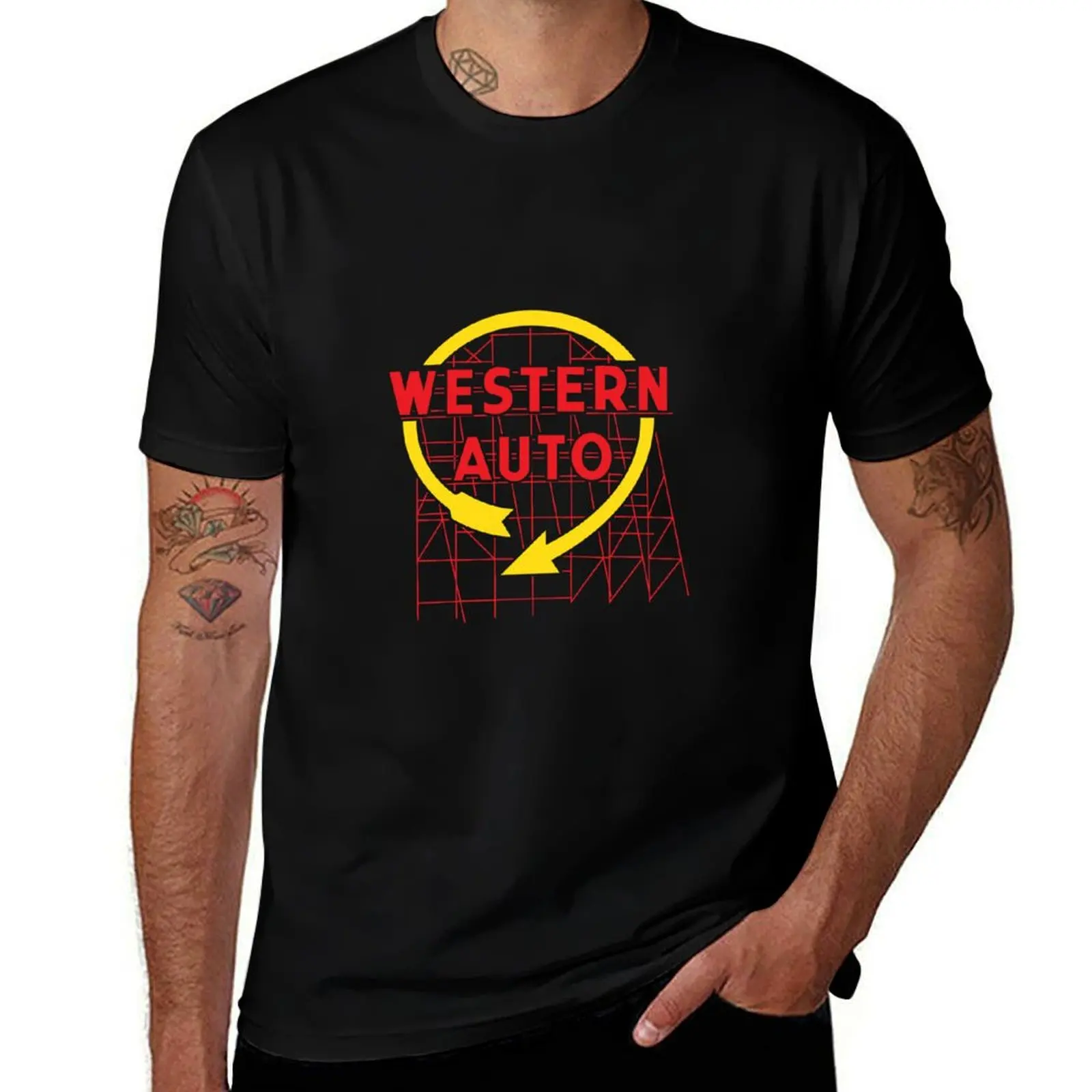 

Western Auto Sign T-Shirt cute clothes summer tops valentines clothes graphic shirts shirts men