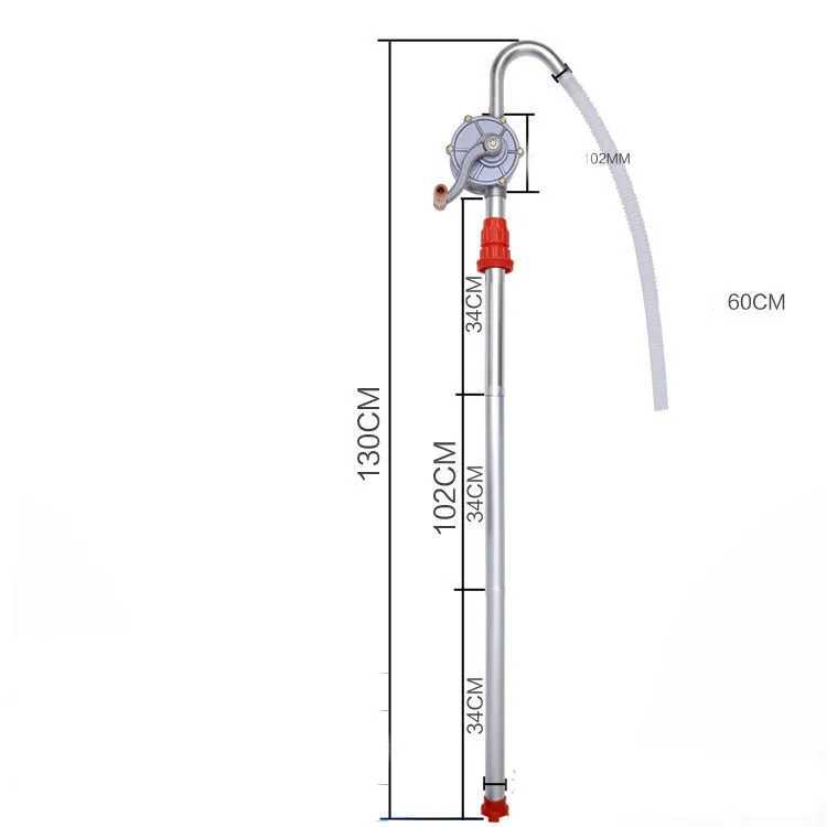 Manual Hand Pump Heavy Drum Rotary New Oil Fuel Barrel Heavy Duty Pump Diesels Fuel Oil Gas Transfer Tool Oil Diesels Fuel Pump