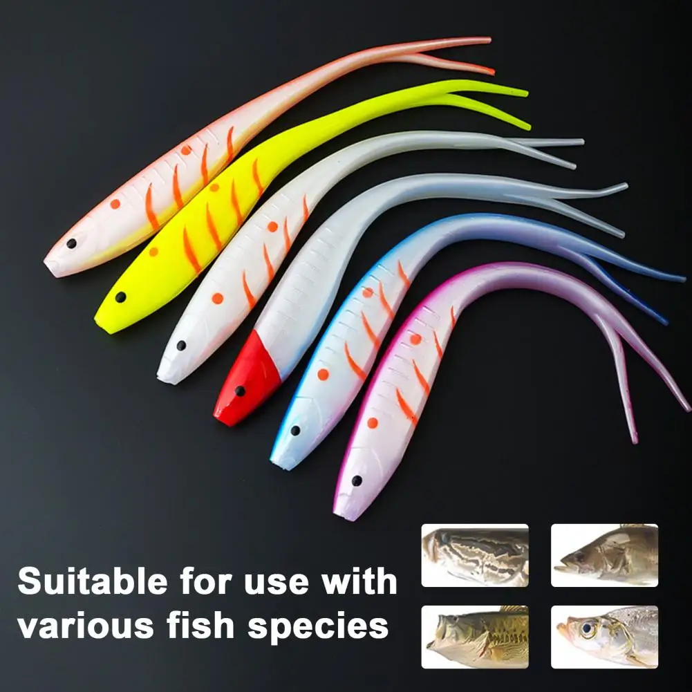 3Pcs 17.5CM/18G Soft Fishing Lure with Fork Tail Colorful TPR Artificial Bait Bass Walleye Trout Fork Tail Soft Fishing Bait