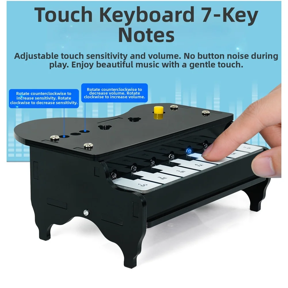 Kit de clavier électronique DIY simulant la pratique du piano électronique, programmation graphique, kit d'assemblage pratique pour clavier électronique