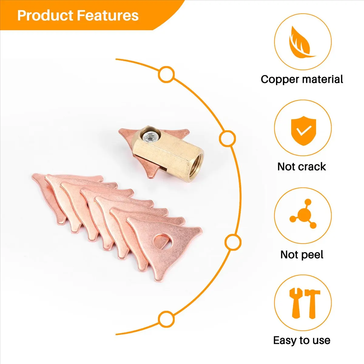 A77K Tri Hook Washer 3 Point Dent Puller Electrode Chuck Dent Pulling System Stud Welders Spot Welding Triple-Cornered Pads Kit