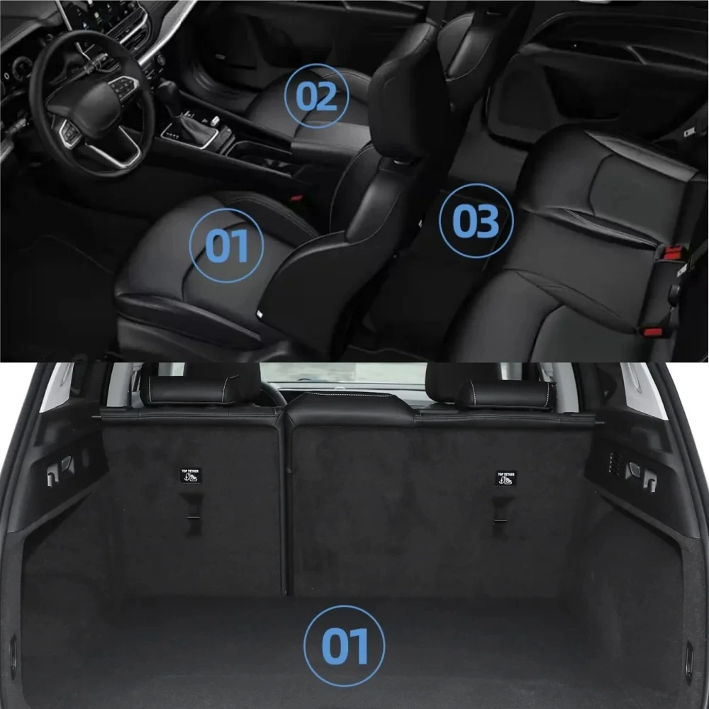 Für Subaru Solterra/Toyota BZ4X 2023 2024 2025 TPE 3D Autofußmatten Kofferraumauskleidung Kofferraum-/Rückenlehnenpolster Wasserdicht LHD RHD – Detail 5