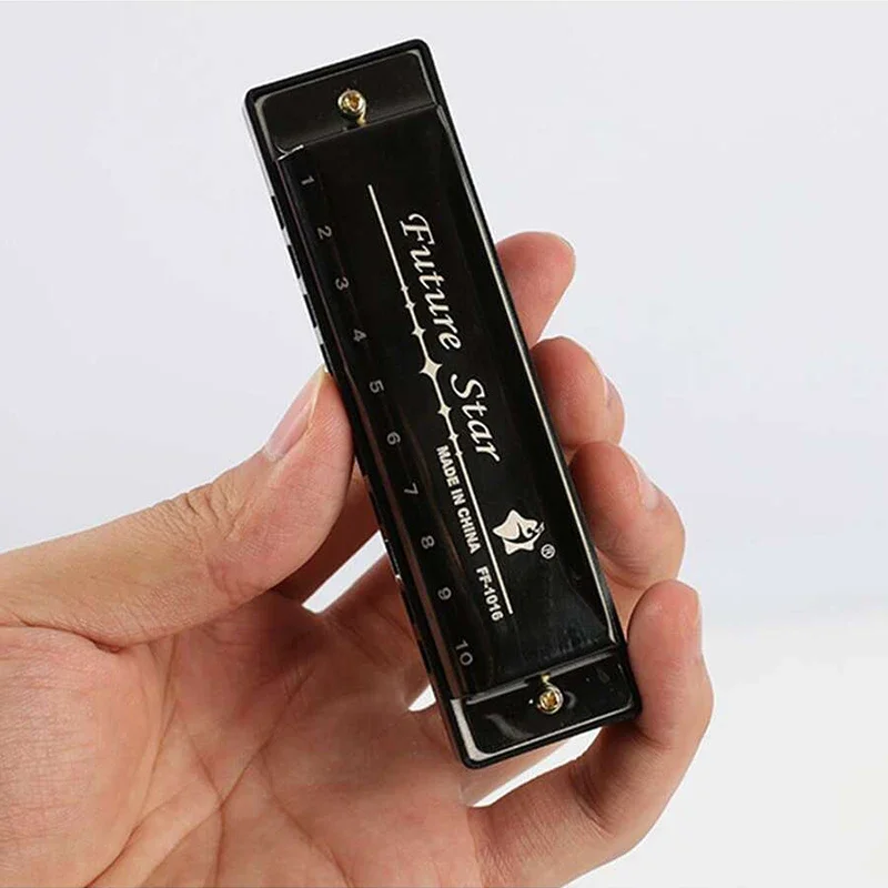 Professional 10 Hole Harmonica Mouth Metal Organ for Beginners Musical Instruments Harmonica Harp Harmonium Blues Clues