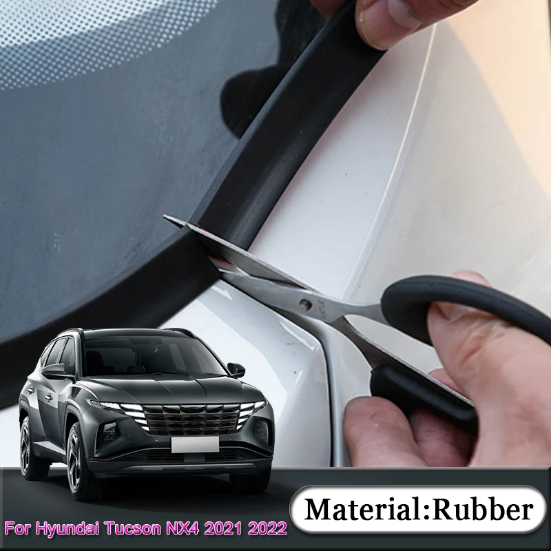 

For Hyundai Tucson 2021 2022 Car Rubber Seal Strip Windshied Spoiler Filler Protect Edge Weatherstrip Strips Sticker Accessories