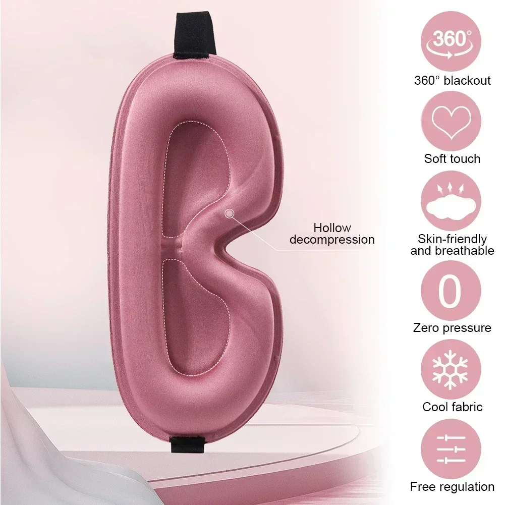 

3D маска для сна для глаз, помощь для отдыха в путешествиях, накладка на глаза, мягкая маска для сна с повязкой на глаза, расслабляющий массажер для глаз