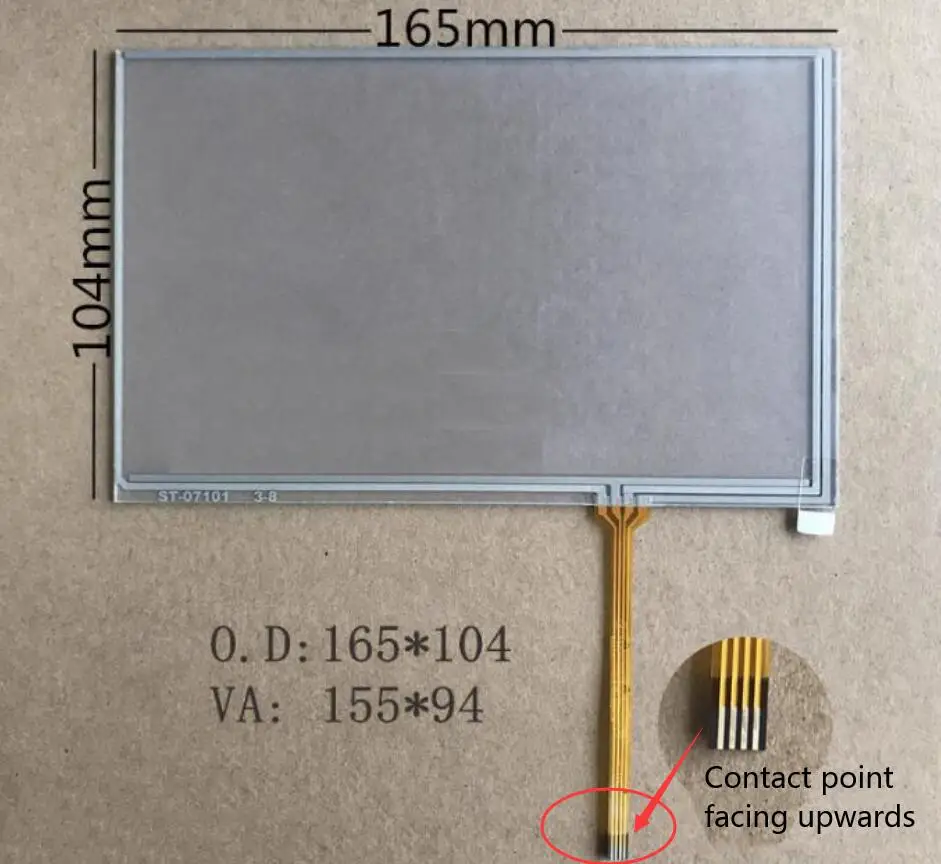 

7,1-дюймовый сенсорный экран навигации DVD сенсорный экран AT070TN83 V.1 экран рукописного ввода 165*104