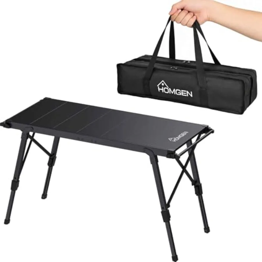 

Портативный складной стол для кемпинга IGT - модульный стол из 3,5 секций с регулируемой высотой 15-21,6 дюймов - стандартный размер IGT 0,5 секции - алюминиевый