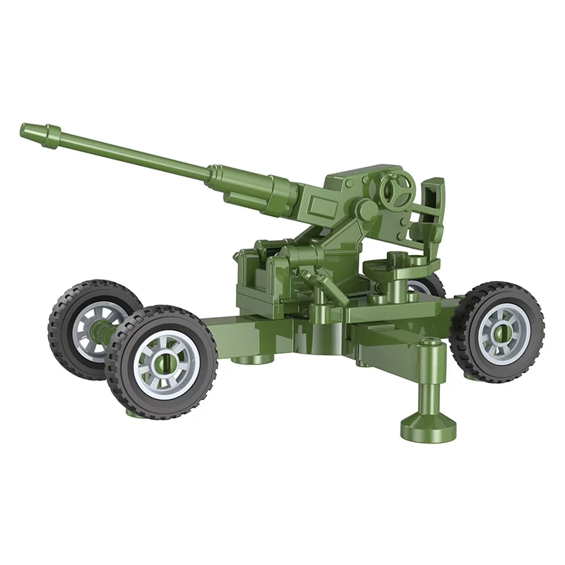 Weltkrieg Flugabwehrgeschütz Raketenartillerie Militär Armee Kriegswaffe Soldat MOC Modell Bausteine Spielzeug für Kinder