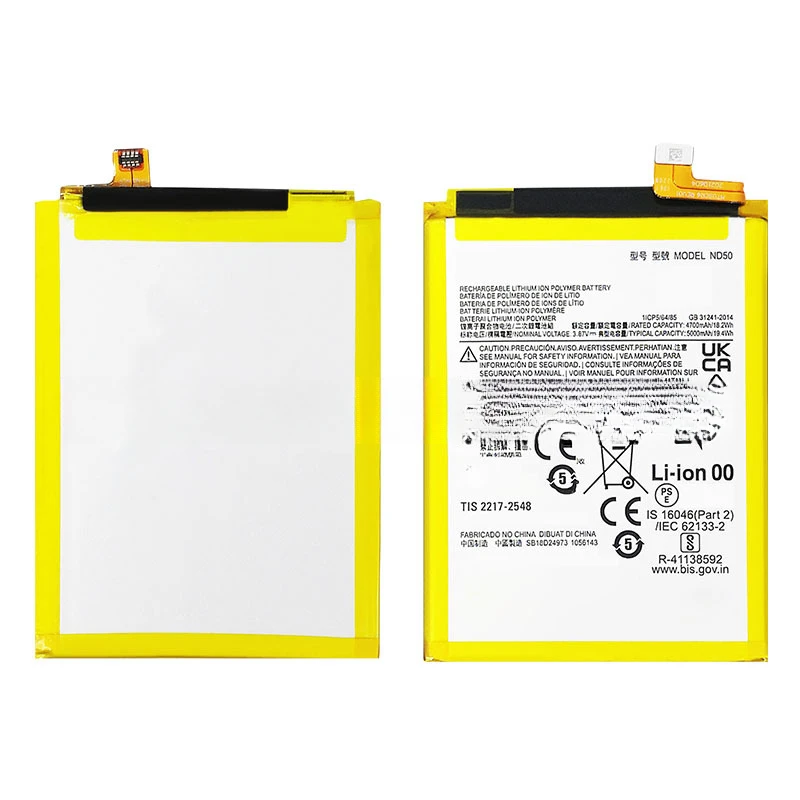 5000mAh ND50 Battery For Motorola G31 XT2173 G42 G62 5G XT2223-3 XT2223-2 XT2223-1 Mobile Phone Battery