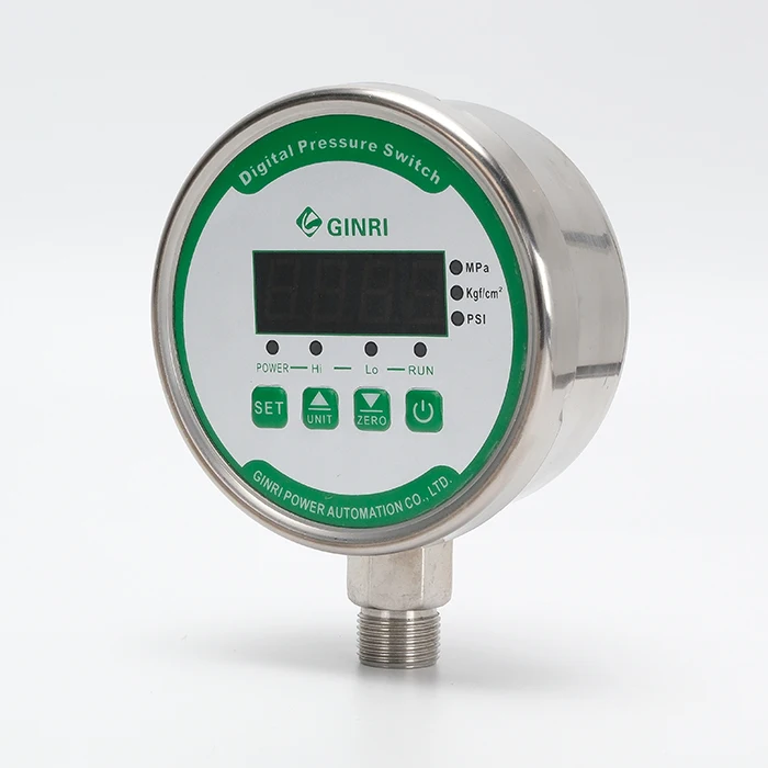Pressostat en acier inoxydable 0-1Mpa PSI KGF/CM2, contrôleur de pression numérique réglable