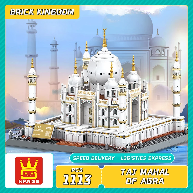 2024 City Mini Bricks Taj Mahal World Famous Architecture Micro Model India Building Blocks Creative Sets Kids Toys Adults Gift