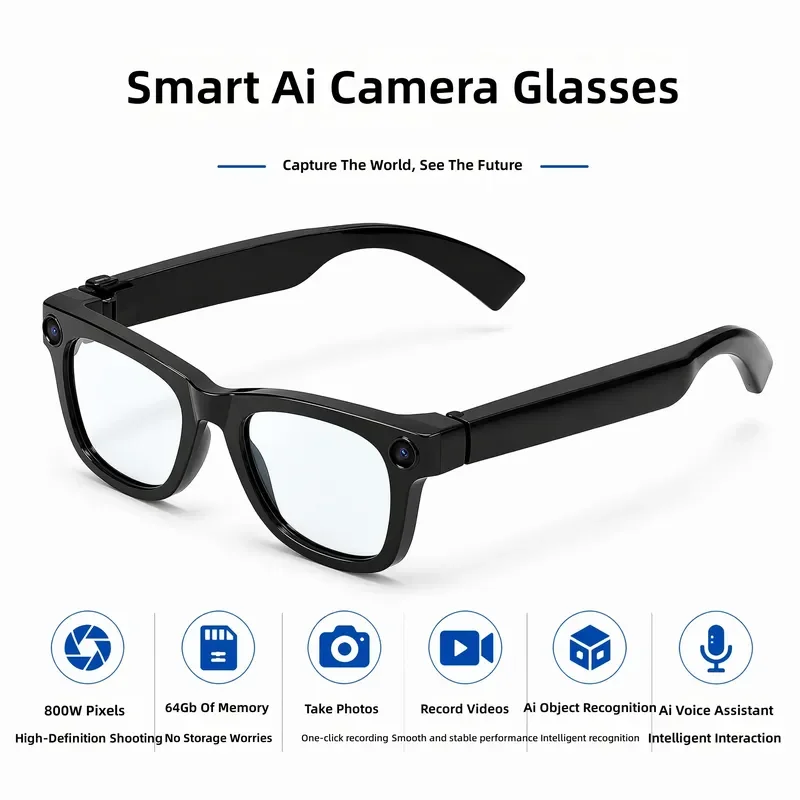 lunettes-intelligentes-ia-t100-avec-camera-8mp-memoire-8-go-enregistrement-video-reconnaissance-d'objets-traduction-–-technologie-portable-pour-hommes-et-femmes