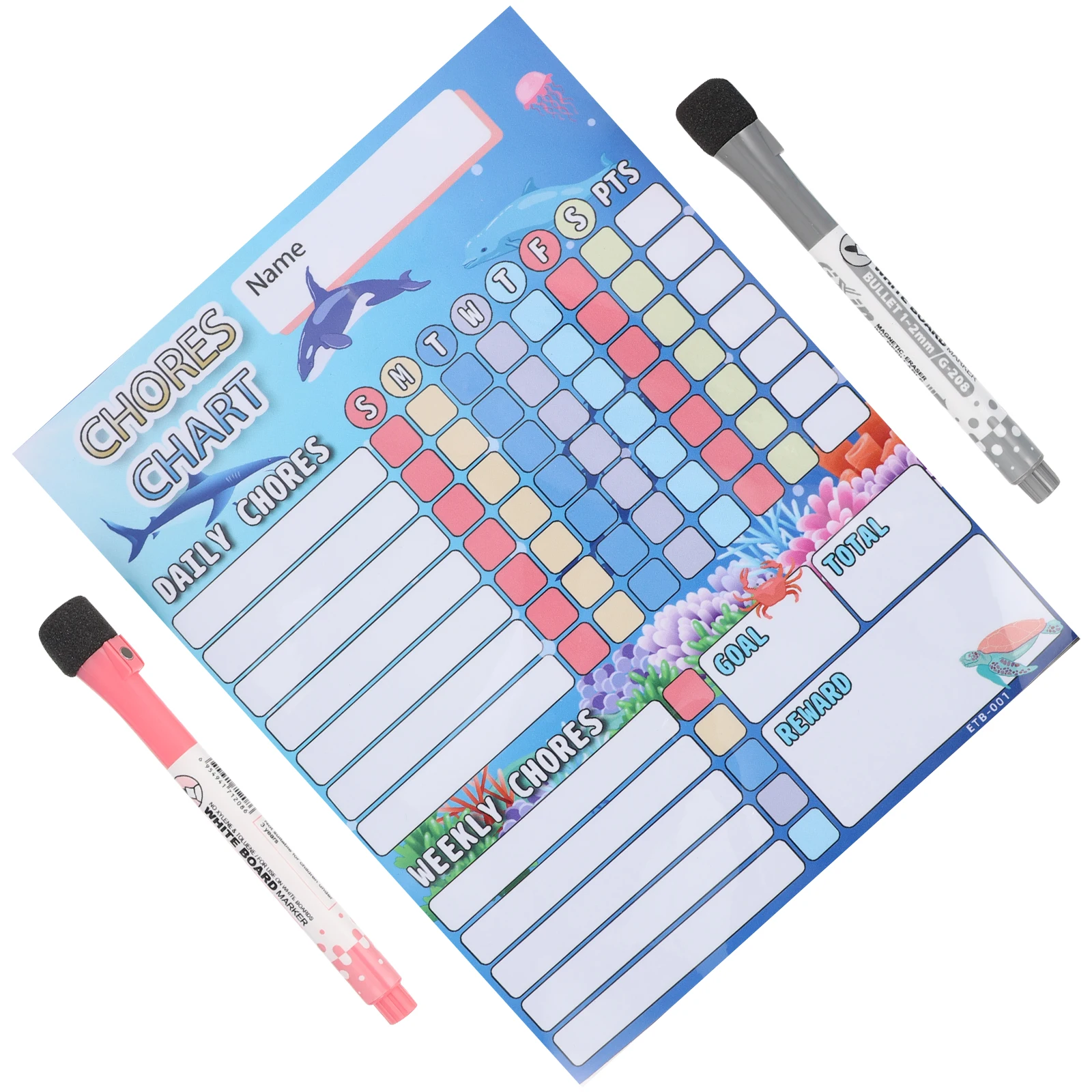 مجموعة واحدة من مخطط المهام المغناطيسي للأطفال، السبورة البيضاء، تتبع السلوك العائلي، لوحة الروتينية الأسبوعية، نظام المكافأة، مخطط الانضباط الذاتي