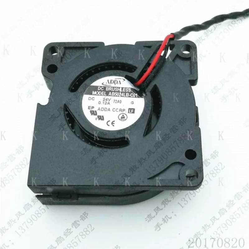 

C for ADDA AB5024LB-C01 5020 DC24V 0.12A 5CM 2-Wire Turbo Cooling Fan