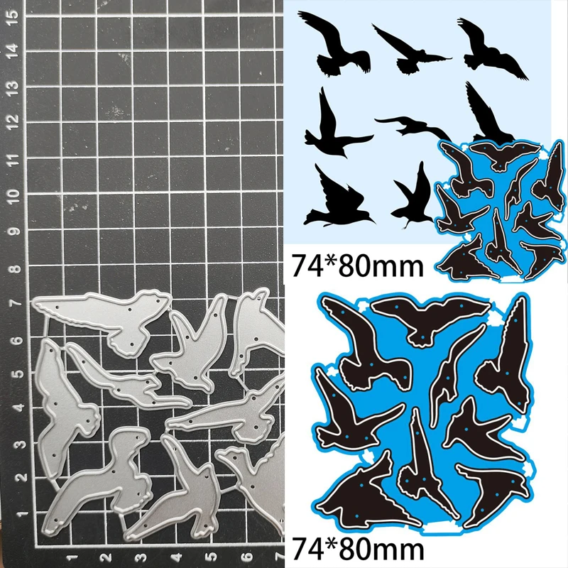 

Bird Metal Cutting Dies Stencil Scrapbooking DIY Album Stamp Paper Card Embossing Decor Craft New Dies for 2023