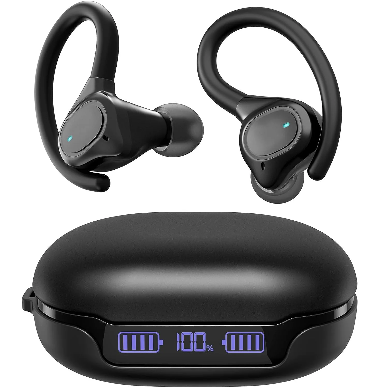 

True Wireless Earbuds Bluetooth 5.3 Headphones IP7 Waterproof Sports Earphones Over-Ear Earhooks Headset,ENC Mic,for Running,Gym