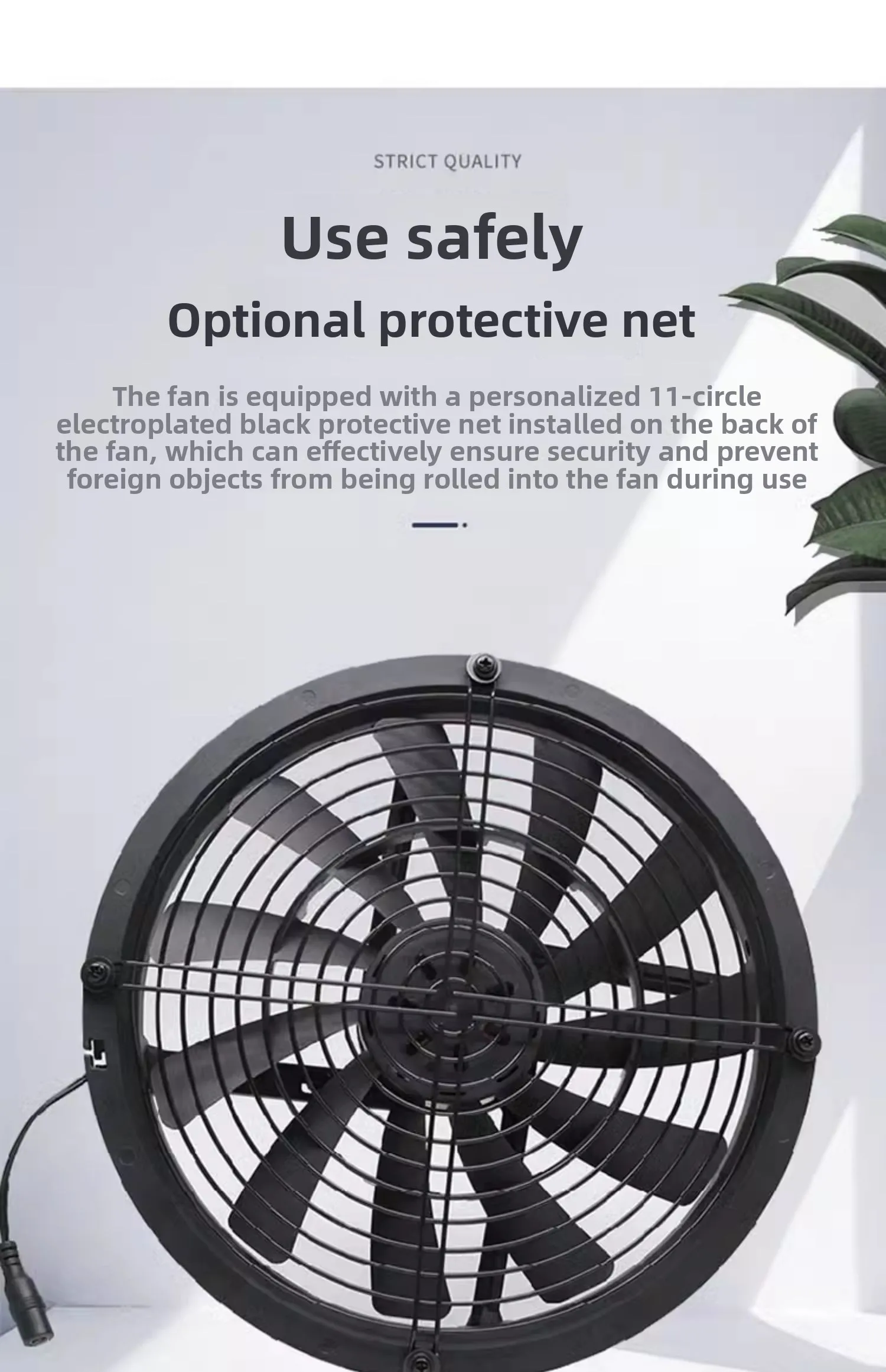 25Cm Large Air Volume 12V Animal and Plant Furniture Cabin Self-driving Tour RV Ventilation Exhaust Cooling Fan 25030