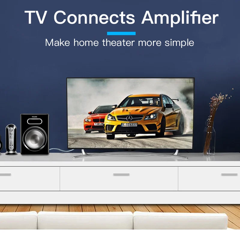 Vention RCA Jack Cable 3.5mm Jack to 2 RCA Audio Cable 2m 3m 5m10m 2RCA Cable For Edifer Home Theater DVD rca to 3.5mm Aux Cable