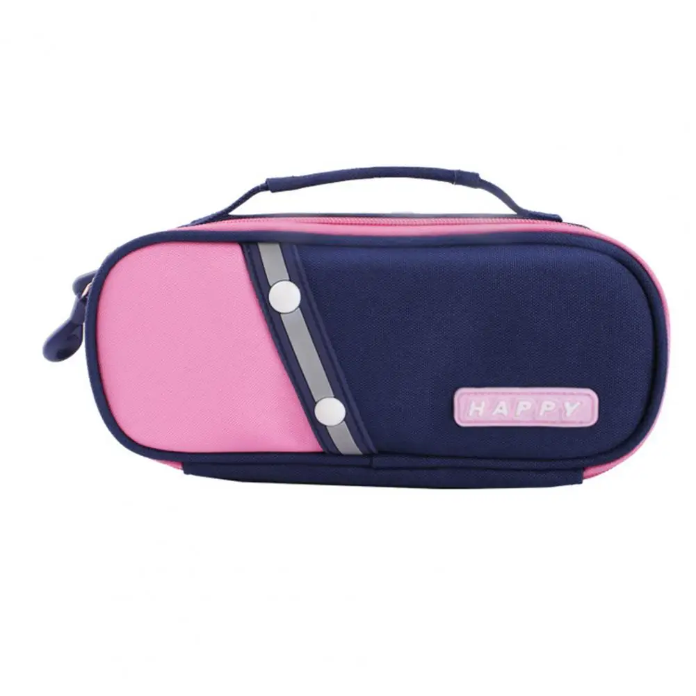 กล่องดินสอสีเย็บปะติดปะต่อกันได้สำหรับเด็กผู้หญิงกล่องดินสอมีกระเป๋าตาข่ายมีความหนาแน่นสูงสามารถ POUCH pensil ได้