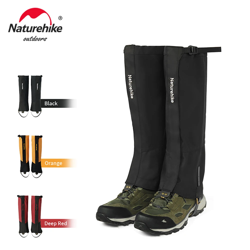 Naturehike Man Wodoodporne, wiatroszczelne nylonowe getry na nogi Kobieta Piesze wycieczki Narciarstwo Wspinaczka po śniegu Odkryty Pokrowiec na buty zapobiegający zarysowaniom