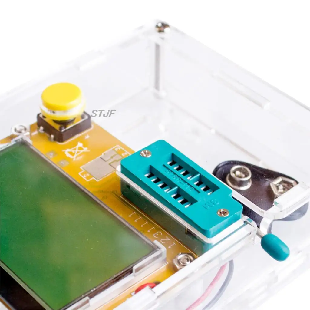 Diode Triode Capacitance ESR Meter MOS PNP LCR-T4 Transistor Tester LCD Display Mega328 Transistors Diodes Acrylic Case